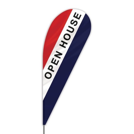 Global Flags Unlimited Open House Message Bowflag - Tear Drop 205660